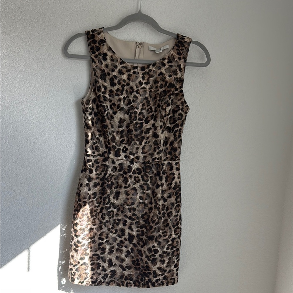 XXI Black and Tan Sheath Mini Dress - Picture 5 of 9